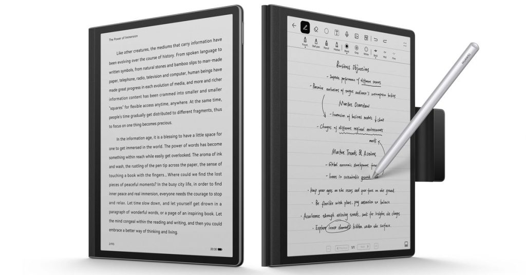 Huawei enters e-readers with 10.3-inch MatePad Paper