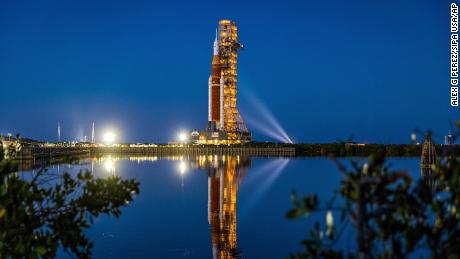 NASA rolls giant Artemis I moon rocket to launch pad