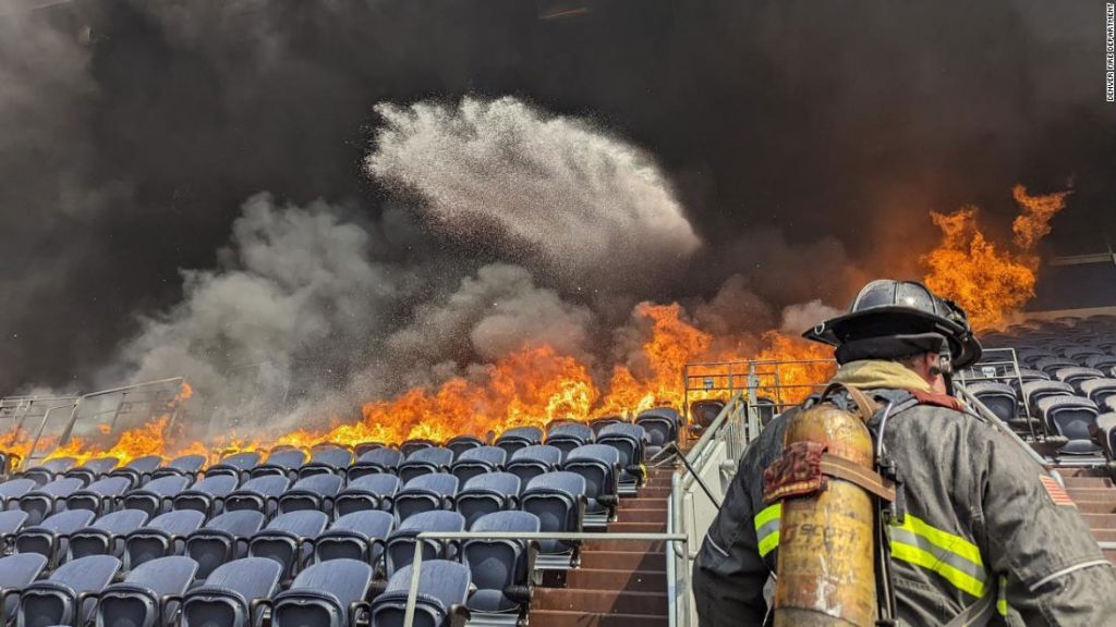 Broncos Stadium: Denver Fire Department puts out a major fire