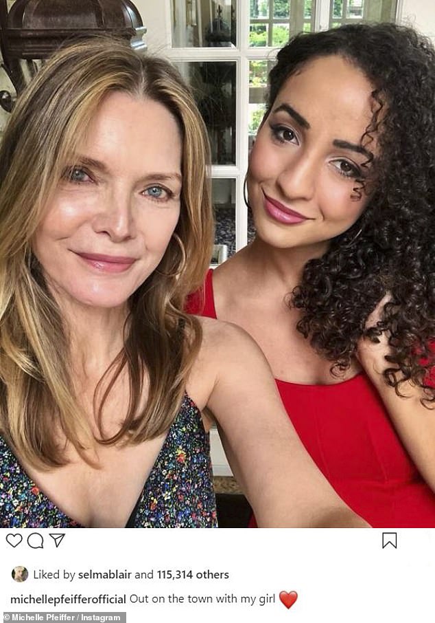 SO CUTE: Pfeiffer shared a rare and beautiful selfie with her adorable daughter Claudia Rose on her Instagram in 2021