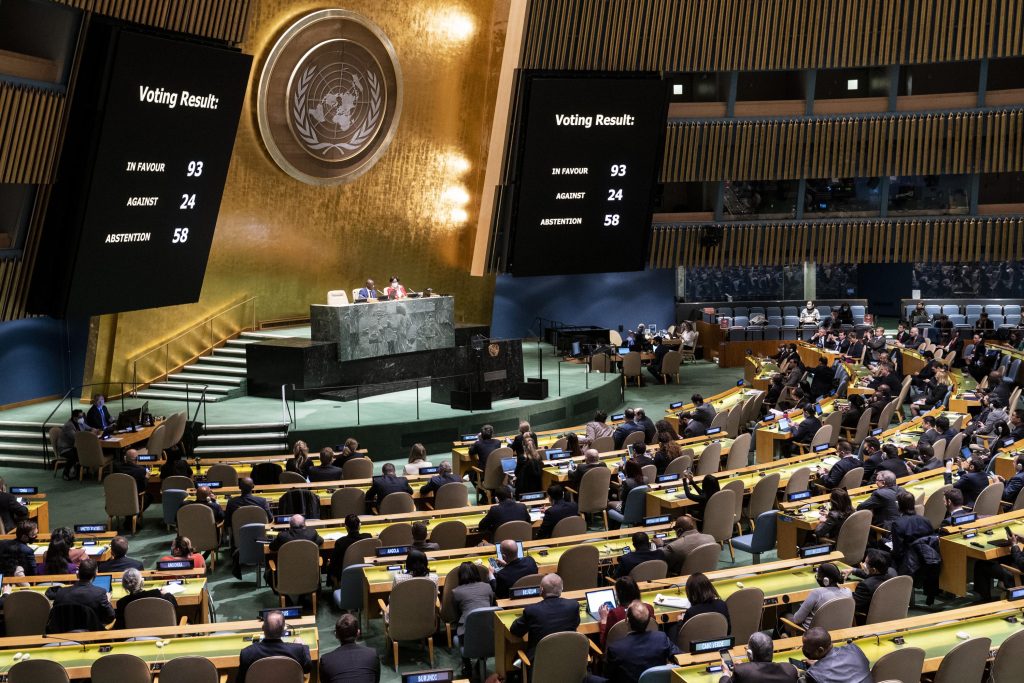 The United Nations Council suspends Russia's membership in the highest human rights body