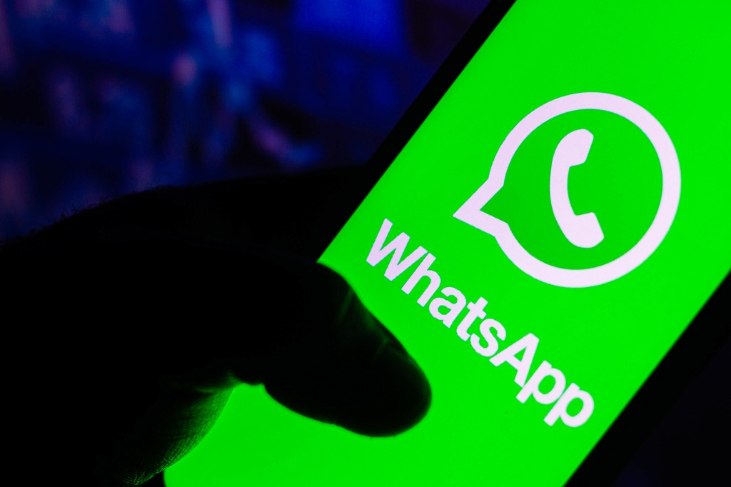 Brazil - 08/06/2021: In this illustration, the WhatsApp logo is displayed on the smartphone screen.