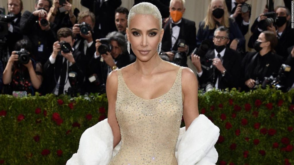 Kim Kardashian wears one of Marilyn Monroe's most iconic dresses at the Met Gala