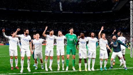 Real Madrid celebrated an incredible victory over Manchester City.