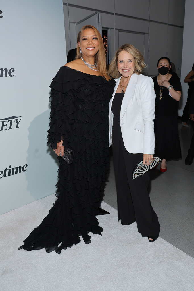 NEW YORK, NY - May 5: Queen Latifah and Katie Couric attend Variety's 2022 Power Of Women: New York event presented by Lifetime at The Glasshouse on May 5, 2022 in New York City.  (Photo by Mike Coppola/Getty Images for Variety)