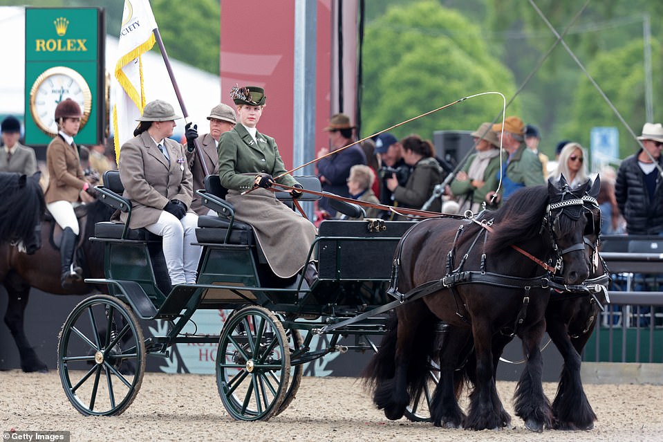 The 18-year-old Queen demonstrated her impressive equestrian skills as she drove the Duke of Edinburgh to lead the Fell Pony Society's Centenary Parade on Friday.