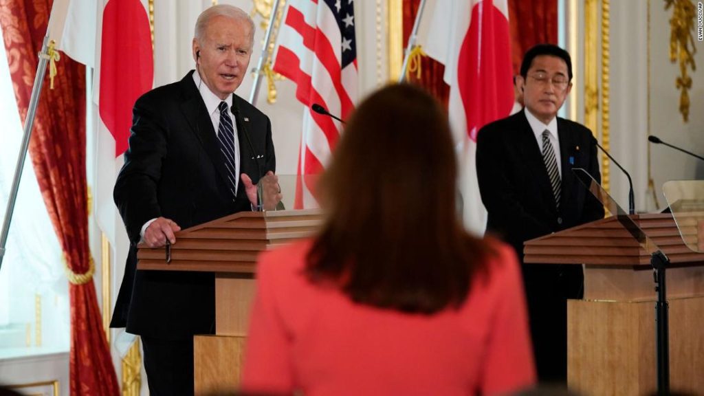 Biden's comment on Taiwan hangs on top with leaders of Japan, India and Australia on the last day of his Asian trip