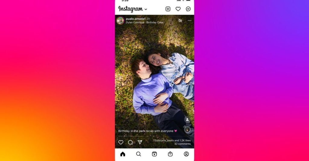 Instagram is testing a full screen feed that looks like TikTok