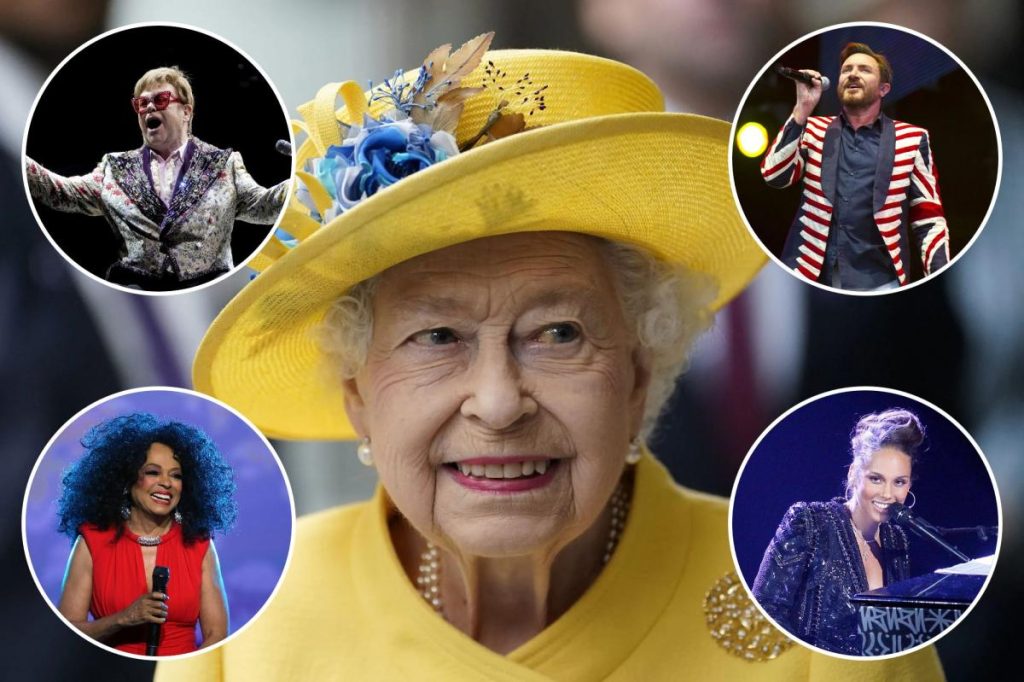 Queen's star-studded platinum jubilee party set has been revealed