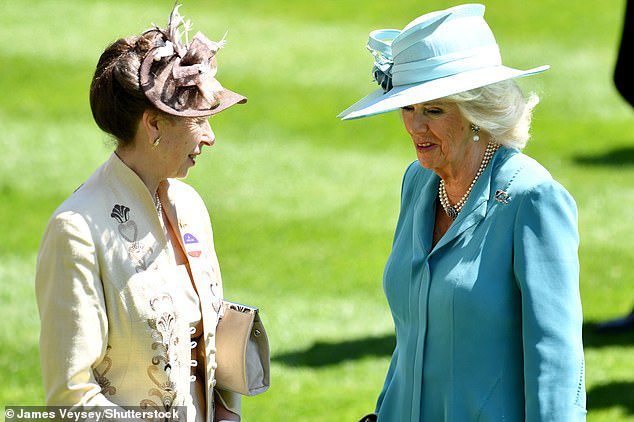Princess Anne and Camilla, Duchess of Cornwall chatted in the garden during this afternoon's event