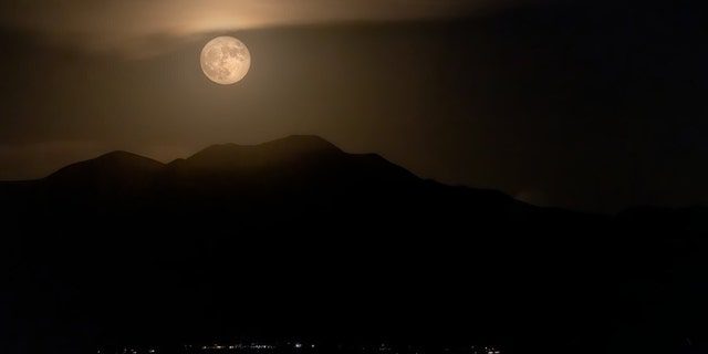 The full moon over Santa Clarita, California, on July 13, 2022. 