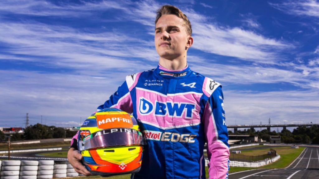 MELBOURNE, AUSTRALIA - APRIL 05: Australian BWT Alpine Formula 1 Team reserve driver Oscar Piastri poses for a photograph during a media opportunity at Todd Road Karting Circuit on April 05, 2022 in Melbourne, Australia. (Photo by Daniel Pockett/Getty Images)