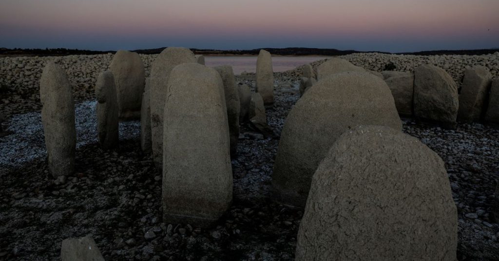 'Spanish Stonehenge' emerges from drought-stricken dam