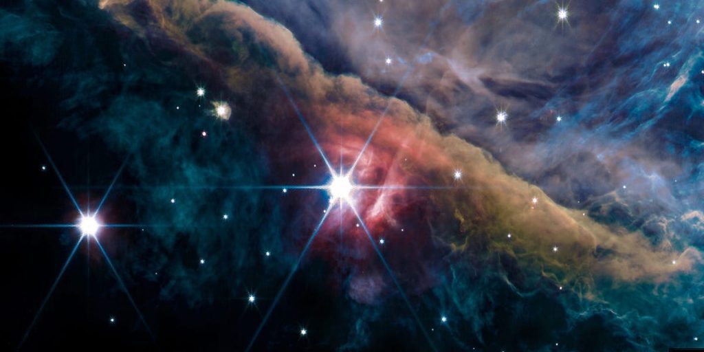 Detailed images of the Orion Nebula taken by the James Webb Telescope
