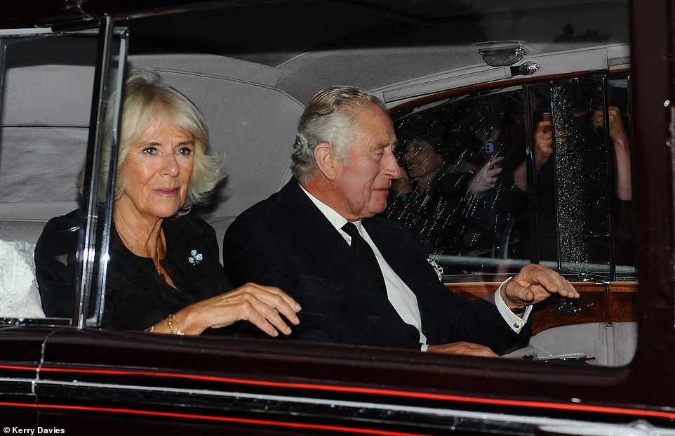 King Charles and Queen Consort Camilla arrive at Buckingham Palace