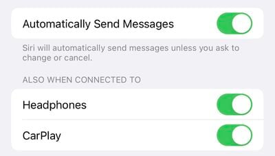 iPhone 14 Pro Settings Siri Automatic Messages