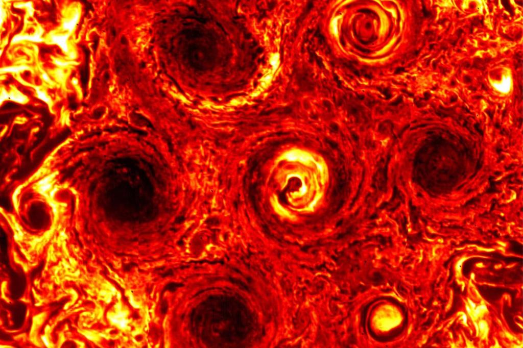 Scientists baffled by mysterious cyclones at Jupiter's poles
