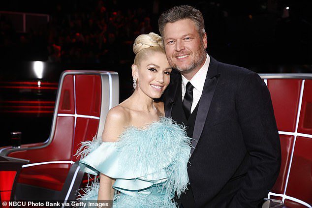 Happy Couple: Stephanie and Shelton started dating in 2015 when they were both judges on The Voice.  They got engaged in 2020 and got married last summer