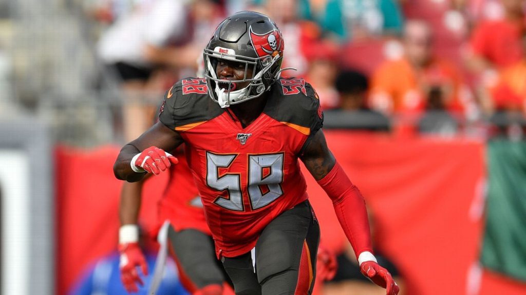 A source says Bucs LB Shaquil Barrett came out for the season with a ripped Achilles
