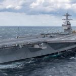 Images of the $13 billion US Navy aircraft carrier, USS Gerald R.  Ford