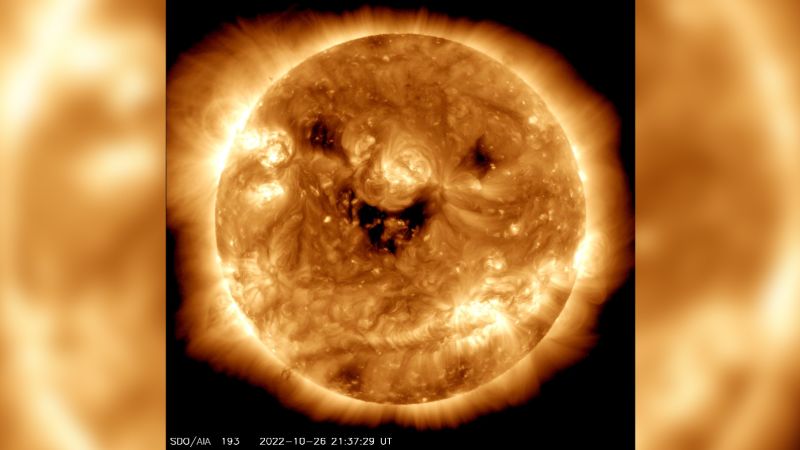 NASA snaps a strange picture of the sun 'smiling'