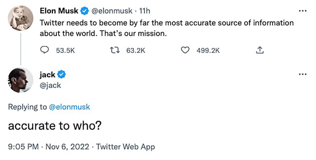 Musk's tweet about accuracy