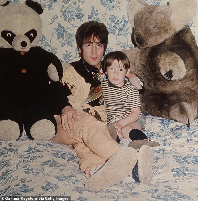 Spotted Dad: John and Julian were photographed together in 1968 in Liverpool