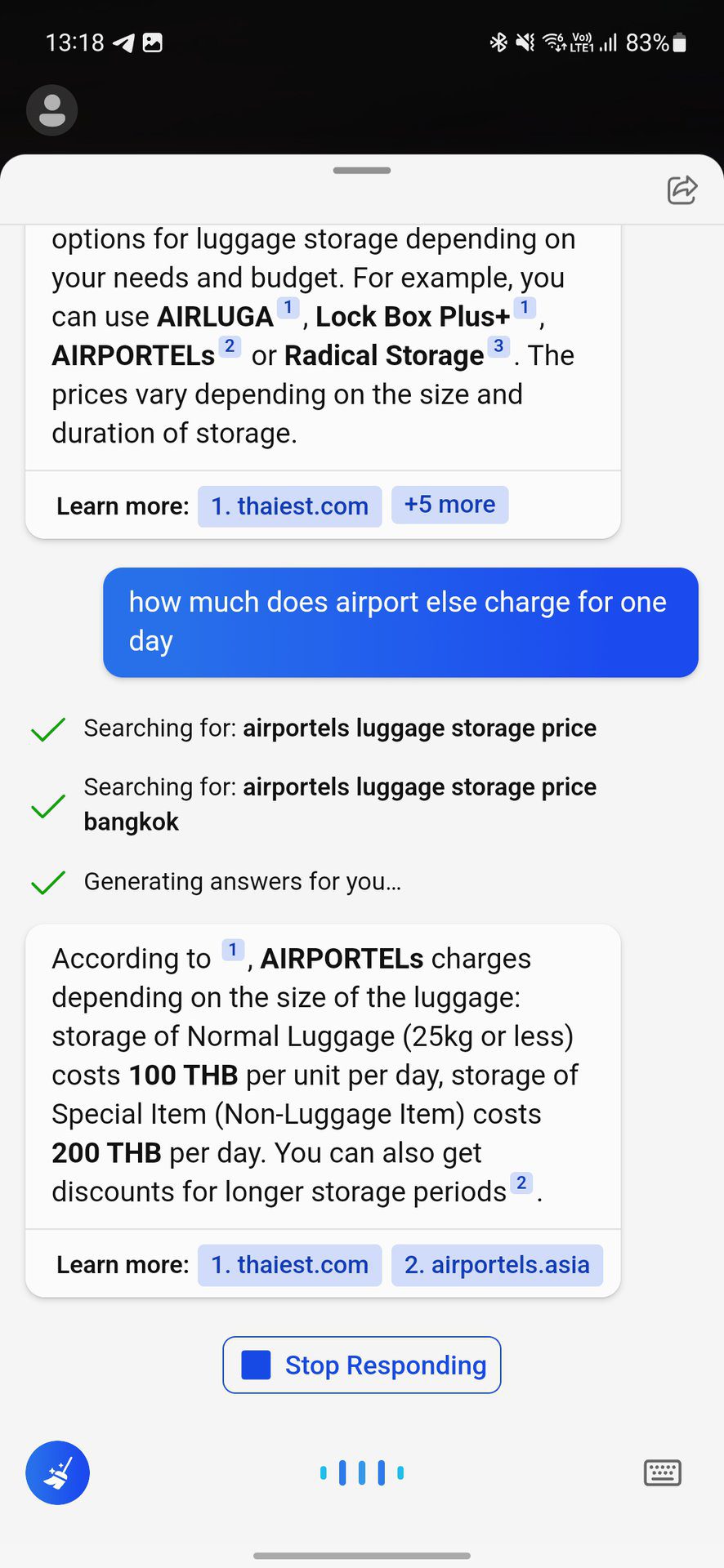 Bing baggage storage question 2