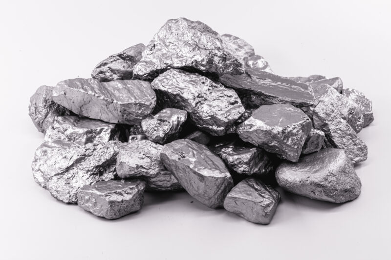 Image of a pile of silvery gray rocks