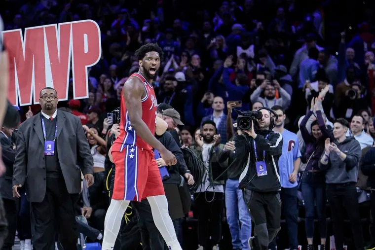 Joel Embiid ends the MVP conversation by sitting in front of Nikola Jokic.  that's good.