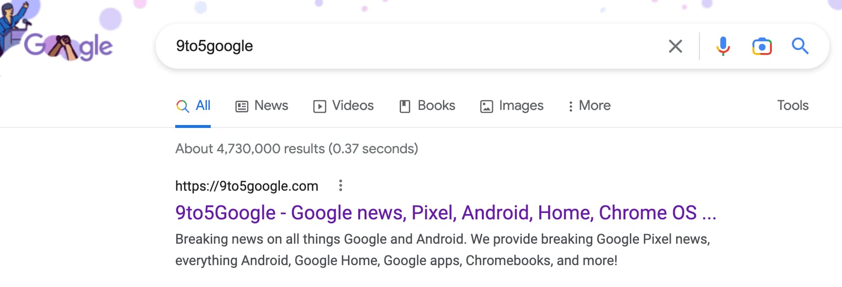 Google filter desktop search