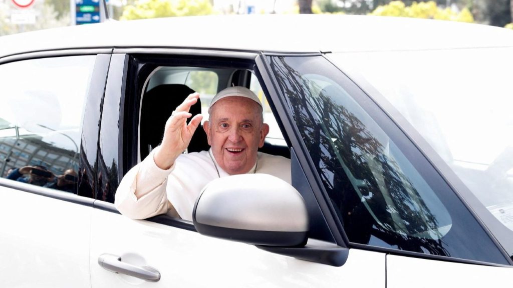 Pope Francis returns home after a short stay in the hospital