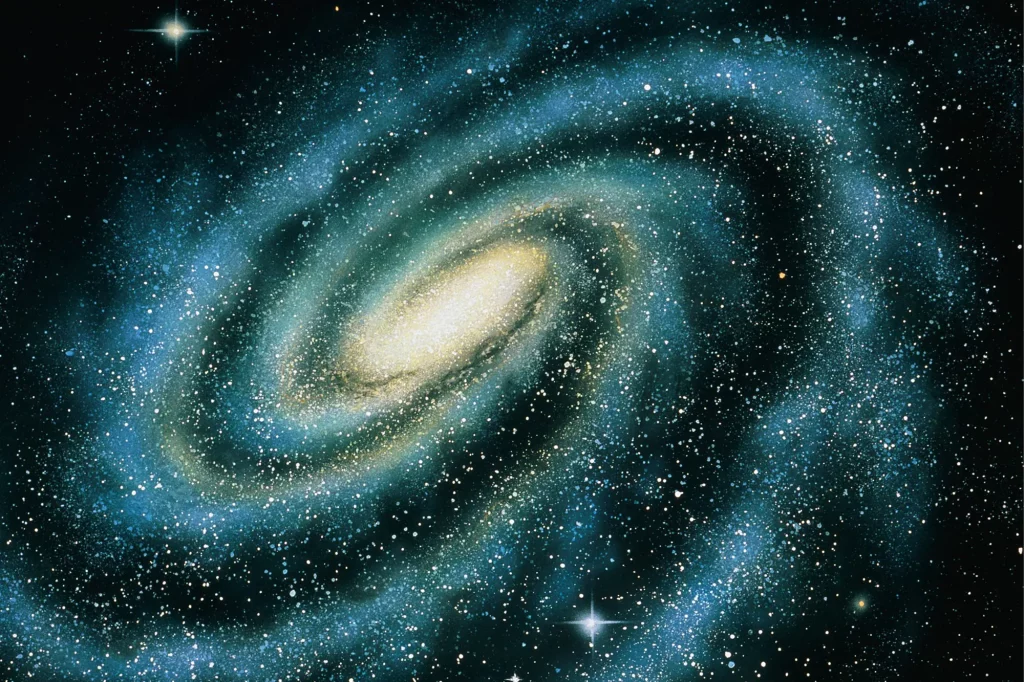 Distant Spiral Galaxy Art Illustration