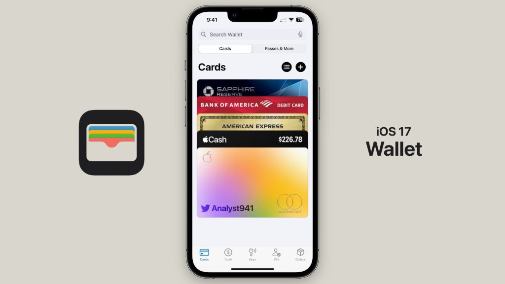 The alleged redesigns of the Wallet and Health app in iOS 17 appear in mockups
