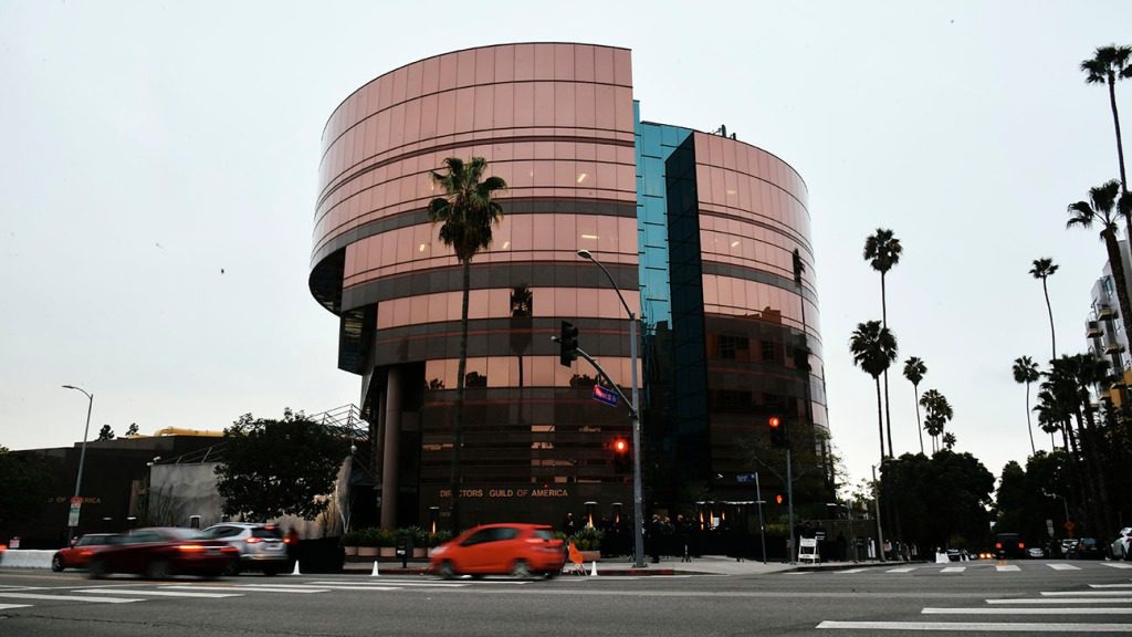 View of the Directors Guild of America Building in Los Angeles, California.
