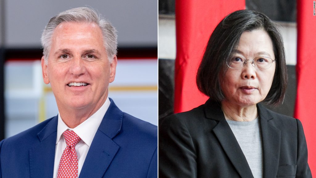 McCarthy meets with the President of Taiwan in California on Wednesday