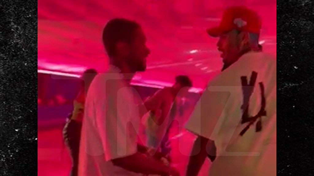 Chris Brown was seen arguing with Usher on video amid reports of the fight