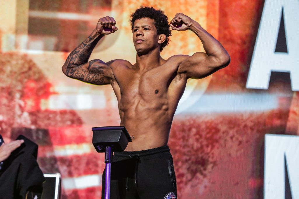 Adriano Moraes at the ONE Fight Night 1 Ceremonial Weigh-Ins