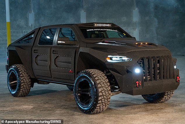 The 'barbaric' styling makes the Super Truck 'impervious to outside forces', according to the company, though its £130,000 ($159,999) price tag will likely put off many doomsday-ready