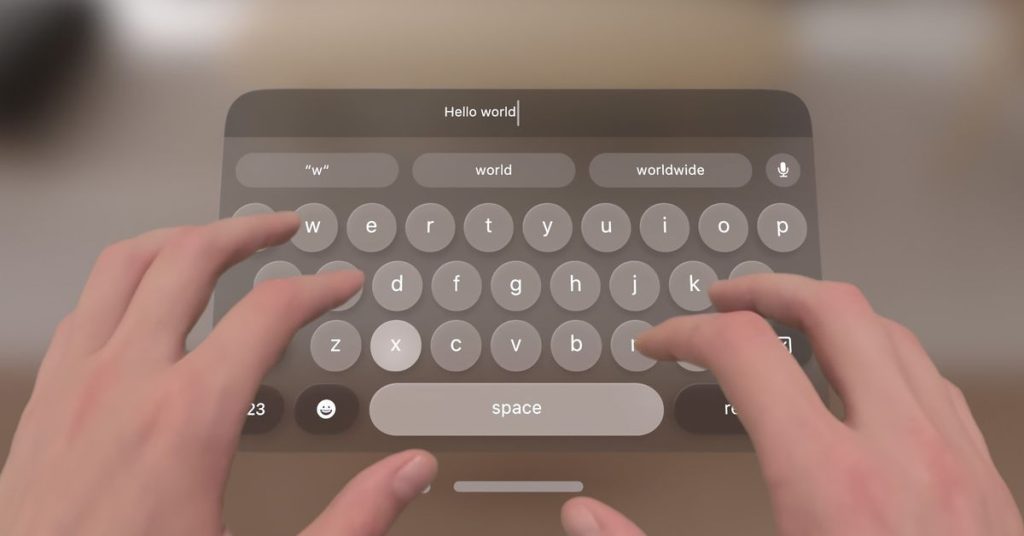 A closer look at Apple's Vision Pro keyboard and other controls