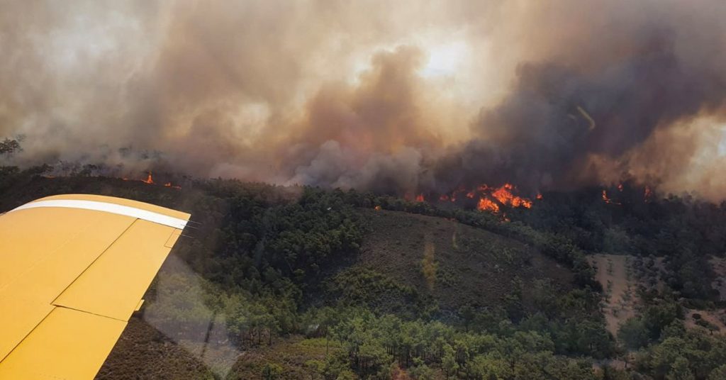 A plane fighting forest fires crashes in Greece with two people on board