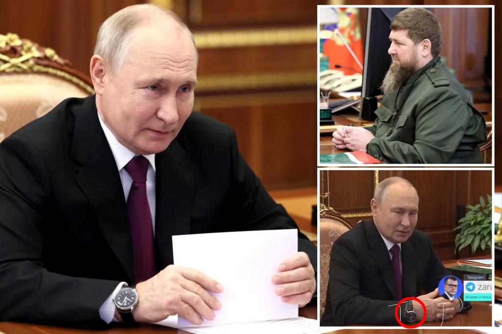 Ukraine accuses Putin of faking meeting with "sick" Kadyrov
