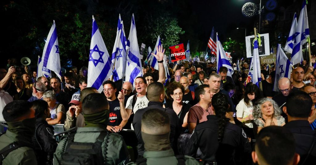 Protesters gather outside the home of Israeli Prime Minister Netanyahu as anger grows