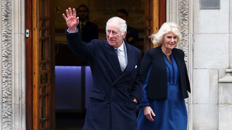 King Charles was released from hospital hours after the Princess of Wales