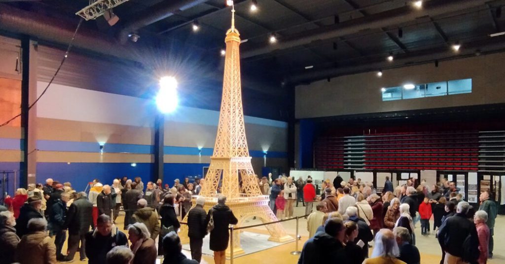 In return, Guinness awards a Frenchman's matchstick to the Eiffel Tower record